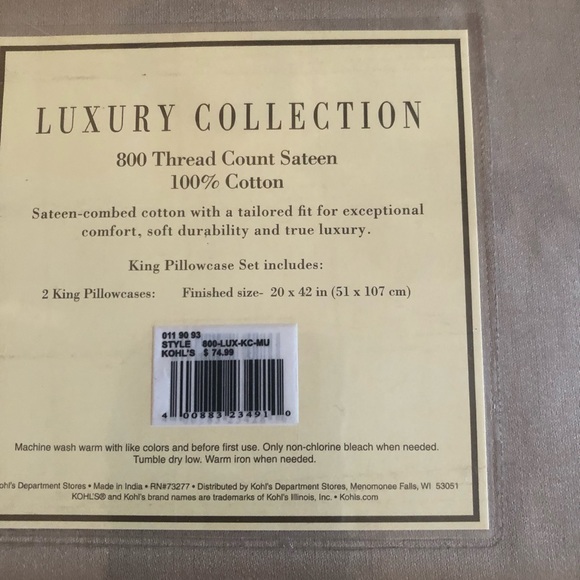 Luxury collection King pillowcases set mushroom, color - Picture 3 of 3